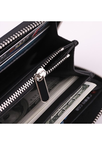 Kadın Hakiki Deri Su Oluklu Uzun Cüzdan Clutch (Yurt Dışından) modelleri