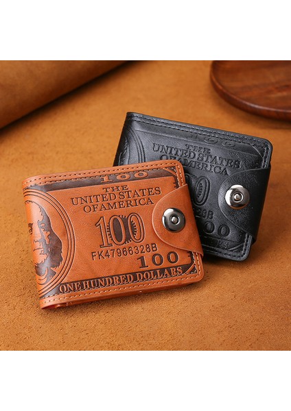Moda Erkek Cüzdanları Desen Kilit Unisex Kimlik Kredi Kartı Tutucu Iki Katlı Para Klipsi Cüzdan Çanta Cartera (Yurt Dışından) fiyatları