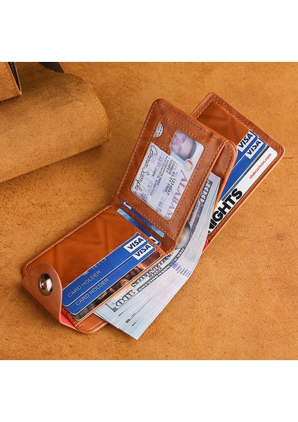 Moda Erkek Cüzdanları Desen Kilit Unisex Kimlik Kredi Kartı Tutucu Iki Katlı Para Klipsi Cüzdan Çanta Cartera (Yurt Dışından) fırsatları