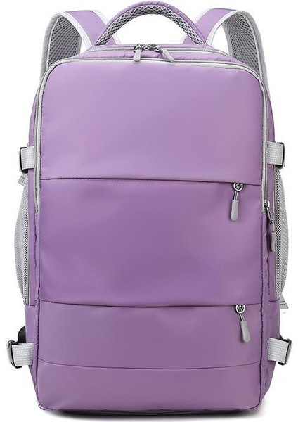 Kadınlar Içın Seyahat Sırt Çantası Su Itici Hırsızlığa Karşı Şık Bagaj Askısı USB Şarj Portu (Yurt Dışından)