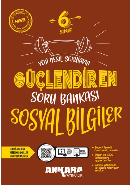 Ankara Yayıncılık 6. Sınıf Sosyal Bilgiler Güçlendiren Soru Bankası Soru 2024-2025 Güncel Baskı