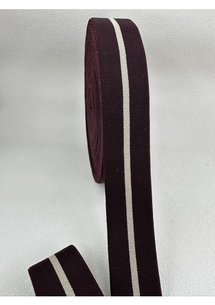 4 cm Jakar Lastik-Çizgili-Bordo-5 Metre fırsatları