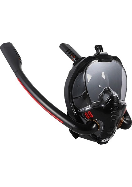 Yeni Tam Yüz Şnorkel Maskesi Çift Tüplü Silikon Tam Kuru Dalış Maskesi Yetişkin Yüzme Maskesi Dalış Gözlüğü (Yurt Dışından) fiyatları