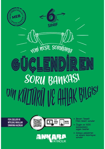 Ankara Yayıncılık 6. Sınıf Din Kültürü ve Ahlak Bilgisi  Güçlendiren Soru Bankası Soru 2024-2025 Güncel Baskı