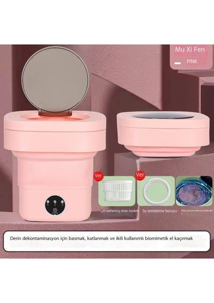 Iç Çamaşırı Katlama Çamaşır Makinesi Mini Küçük Çamaşır Makinesi Bebek Iç Çamaşırı Yıkama Çorapları Çıkarılabilir ve Taşınabilir Olarak Kurutulabilir (Yurt Dışından) indirimleri