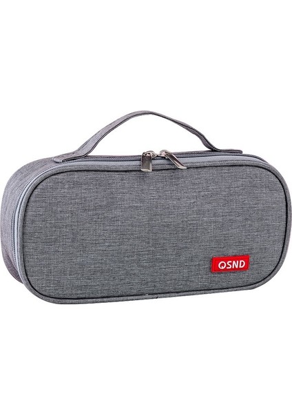 Yeni Japon Tarzı Basit Düz Renk Öğrenci Taşınabilir Kalem Kutusu Büyük Kapasiteli Çift Katmanlı Oxford Kumaş Kalem Kutusu (Yurt Dışından)