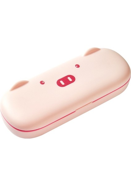 Yeni Piggy Kırtasiye Kutusu Öğrenci Çocuk Kalem Kutusu Sevimli Büyük Kapasiteli Çift Katmanlı Taşınabilir Kalem Kutusu (Yurt Dışından)