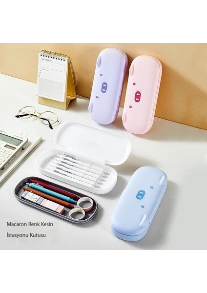 Yeni Piggy Kırtasiye Kutusu Öğrenci Çocuk Kalem Kutusu Sevimli Büyük Kapasiteli Çift Katmanlı Taşınabilir Kalem Kutusu (Yurt Dışından) fiyatları