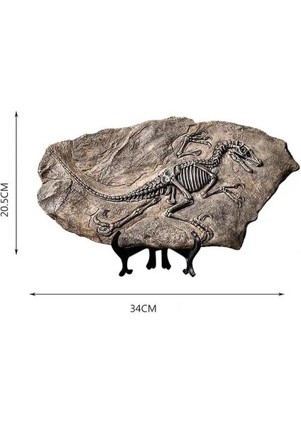 Vintage Dinozor Fosil Reçine Heykeli Retro Tarzda Minyatür Kapalı Alan Dekorasyonu ve Koleksiyon Parçası Eşsiz Hediyelik ve Hatıra Objeleri