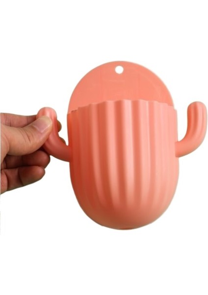 -Beyaz Tarzı Diş Fırçası Tutucu Ev Duvar Kendinden Yapışkanlı Dikişsiz Kaktüs Depolama Rafı Tıraş Makinesi Organizatör Drenaj Raf Banyo Aksesuarları (Yurt Dışından)