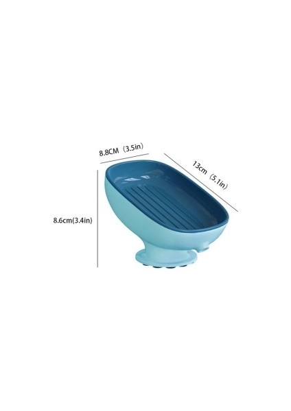 Mavi Stil Dzq Sabunluk Süper Emme Kupası Banyo Duş Sabun Tutucu Kutusu Banyo Duş Sabun Tutucu Tabağı Banyo Malzemeleri (Yurt Dışından)