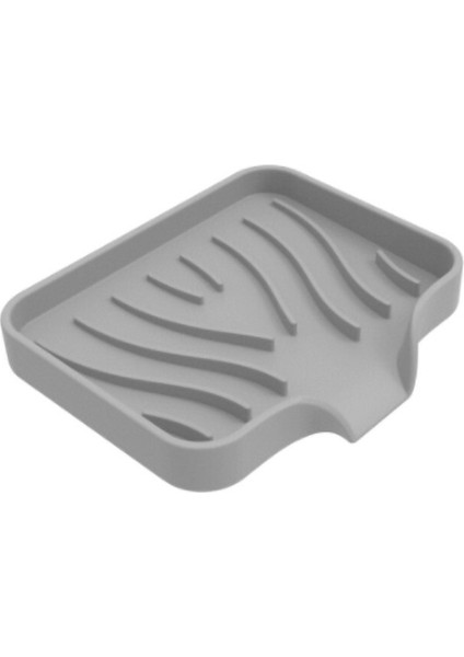 Küçük Gri Tarzı Mutfak Lavabo Tepsisi Kendini Süzen Premium Silikon Sabun Tutucu Sabun Ömrünü Uzatır Tezgah Düzenleyici Bulaşık Sabunu Dispenseri Şişe Için (Yurt Dışından)