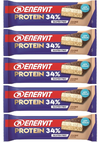 Cookıe Low Sugar - Kurabiyeli Protein Bar 55 gr x 5 Adet