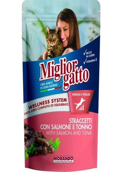 Gatto Somonlu Ve Ton Balıklı Yaş Kedi Maması 100 Gr