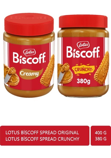 Biscoff Spread Original 400 Gr + Biscoff Spread Crunchy 380 Gr (ikisi Bir Arada)