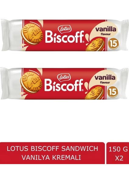 Bıscoff Sandwıch Bıscoff Vanilya Kremalı 150 gr x 2 Adet