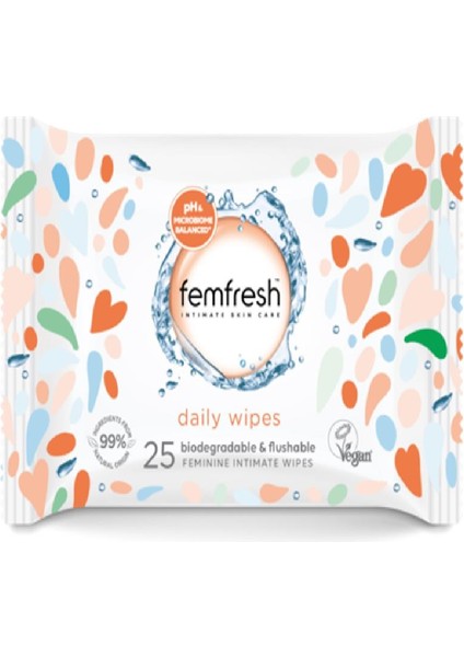 Genital Bölge 25'li Islak Mendili - Feminine Freshness Intimate Wipes 25 Piece