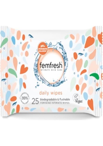 Genital Bölge 25'li Islak Mendili - Feminine Freshness Intimate Wipes 25 Piece