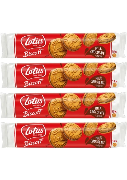 Biscoff Sandwich Biscoff Chocolate 150 gr Çikolata Kremalı Bisküvi x 4 Adet