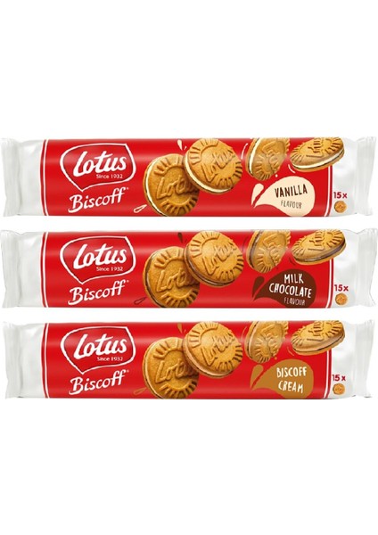 Bıscoff Sandwıch Bıscoff Vanilyalı +  Cream Sürülebilir Kremalı + Çikolata Kremalı Bisküvi 150GR