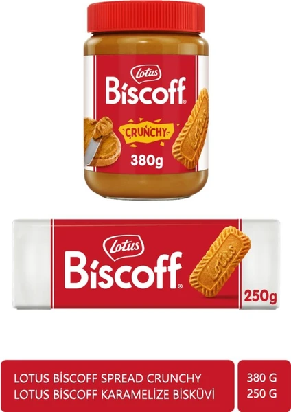 Biscoff 250 gr + Lotus Biscoff Spread Crunchy 380 gr