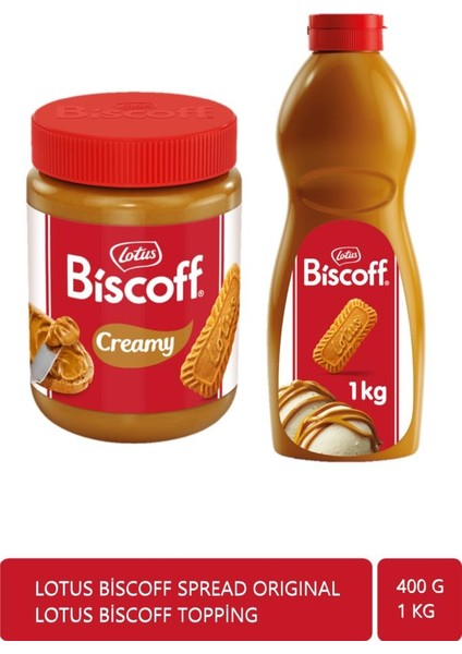 Biscoff Spread Orıginal 400 gr + Lotus Biscoff Topping 1 kg