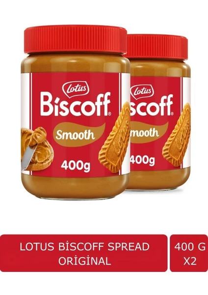 Lotus biscoff Spread Sürülebilir Bisküvi Kreması Ezmesi 400 gr x 2 Adet