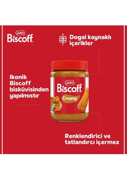 Lotus biscoff Spread Sürülebilir Bisküvi Kreması Ezmesi 400 gr x 2 Adet