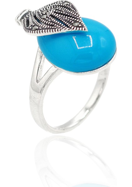 Firuze Taşlı Damla Model Markazit Gümüş Üçlü Takı Seti 201023288 modelleri