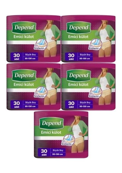 Emici Külot Hasta Bezi Large - Büyük Kadın 150 Adet (5pk*30)