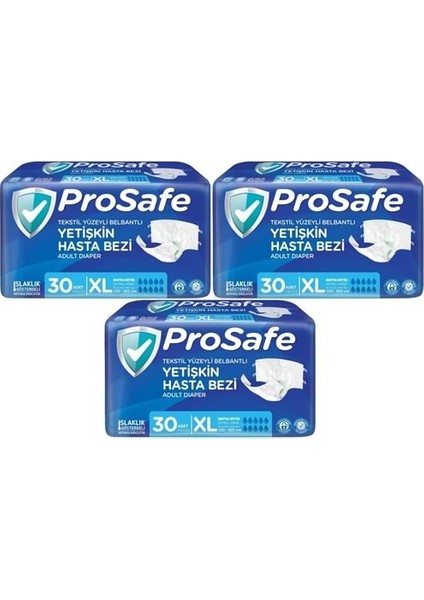Hasta Bezi Yetişkin Bel Bantlı Tekstil Yüzey Xl-Extra Large Boy 90 Adet (3pk*30)
