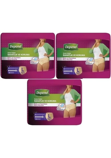 Emici Külot Hasta Bezi Large - Büyük Kadın 30 Adet (3pk*10)