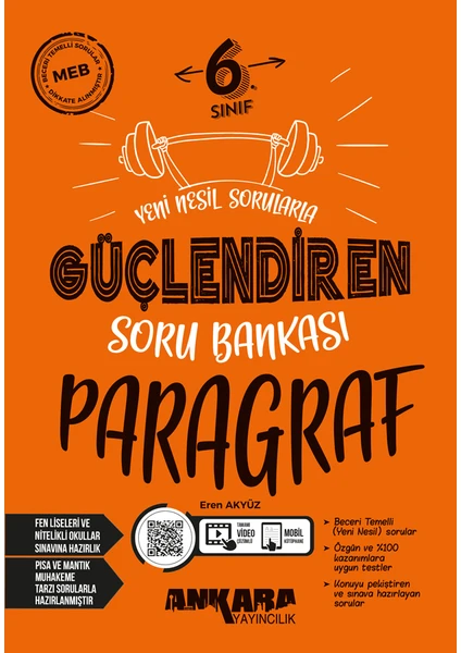 Ankara Yayıncılık 6. Sınıf Paragraf Güçlendiren Soru Bankası  2024-2025 Güncel Baskı