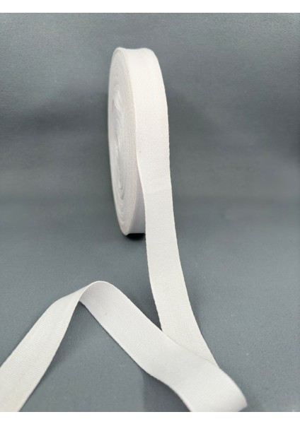 2 cm Balıksırtı Şerit-5 Metre-Beyaz