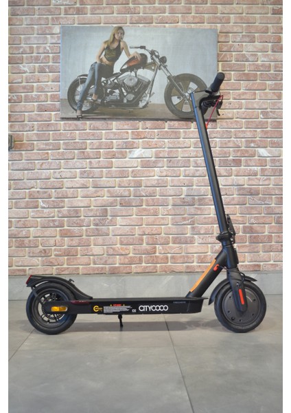 E9 MX350 Elektrikli Scooter 350W Siyah