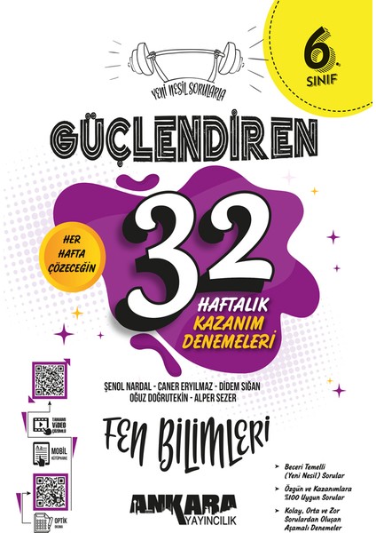 6. Sınıf Güçlendiren 32 Haftalık Fen Bilimleri Kazanım Denemeleri 2024-2025 Güncel Baskı