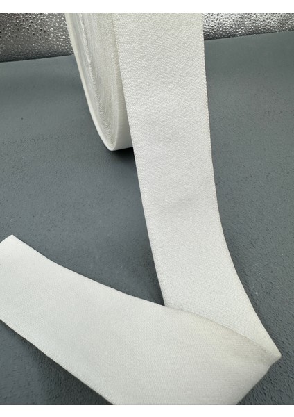 3.5 cm Dokuma Muss Lastik-5 Metre-Beyaz fiyatları