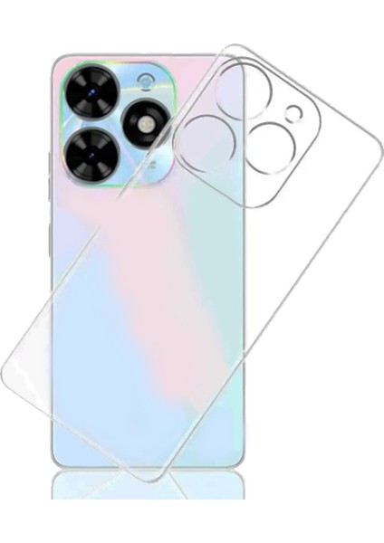 Tecno Spark 20 / 20C Kılıf Kamera Korumalı Silikon Şeffaf Arka Kapak