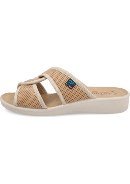 Kadın Terlik 83 G93 Fe Fly Flot Cloth Woman Slıpper Beige fiyatları