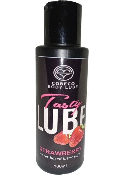 Body Lube With Strawberry Water Based - Tasty Lube Latex Safe 100 ml Cxnt - Latex - Kondom Uyumlu Su Bazlı Anàl Kàydırıcı Vajìnal Kàyganlàştırıcı Çikoolata Aromalı Lubrikant Jel