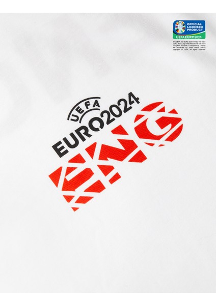 Saf Pamuklu Uefa Euro2024:Trade_Mark: T-Shirt (2-7 Yaş)