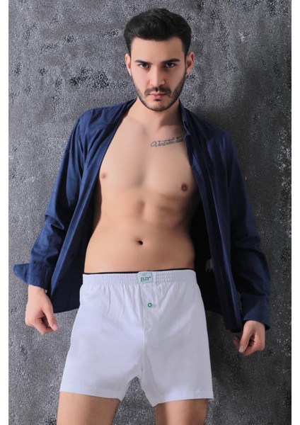 3'lü Paket Süper Kalite Modal Penye Havlu Bel Düğmeli Boxer
