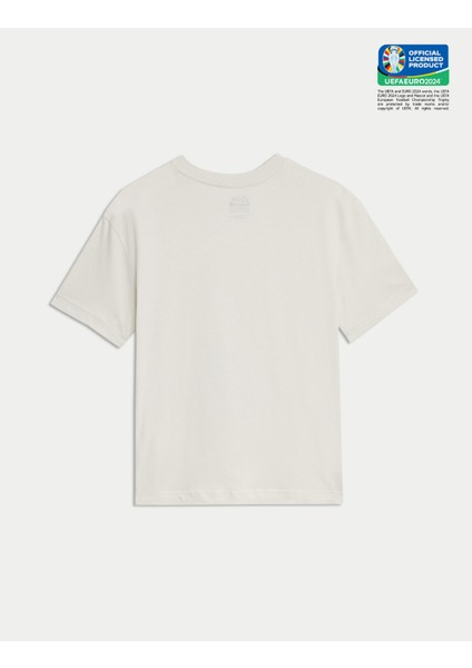 Saf Pamuklu Uefa Euro2024:Trade_Mark: T-Shirt (2-7 Yaş)