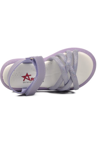 24-401-P Lila Ortopedik Taban Kız Çocuk Sandalet