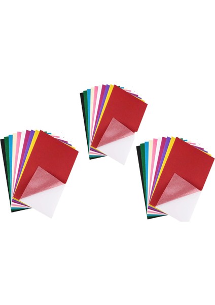3 Paket Yapışkanlı Keçe, 20X30 cm 10 Renk Karışık - Okul, Kreş, Okul Öncesi Etkinlik