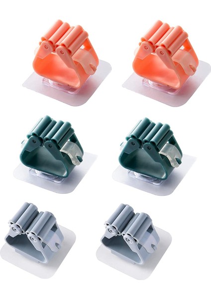 Adet Ağır Mutfak Kancaları Süpürge Aracı Paspas Tutucu Duvara Monte Paspas ve Süpürge Tutucu Banyo Organizatör Paspas Askısı (Yurt Dışından)