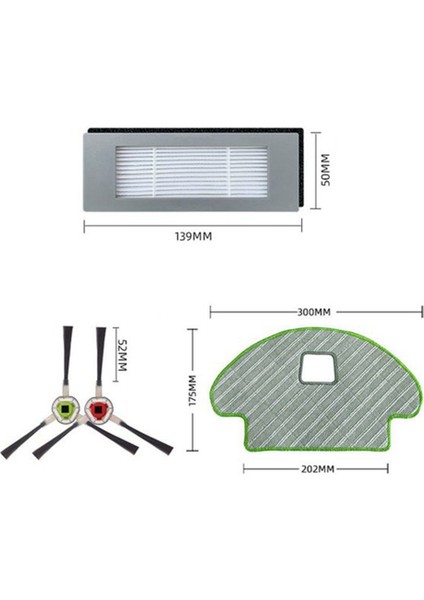 Yan Fırça Filtreleri COMBO113 R113840 Robotik Süpürge Aksesuarları Için Paspas Bezleri Seti (Yurt Dışından) modelleri