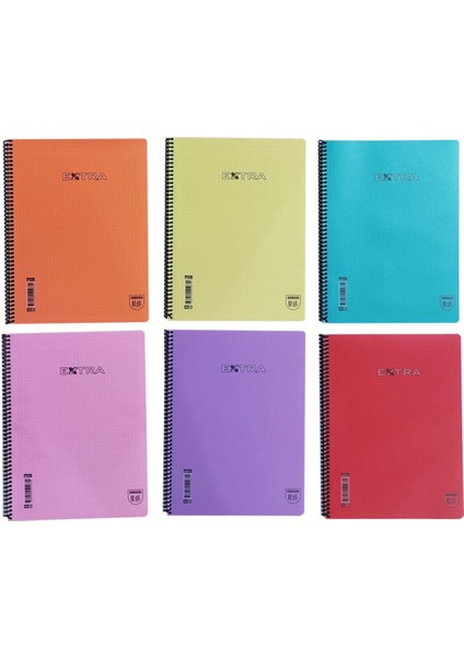 Spiralli Pp Kapak Ekstra Defter A4 72/1 12 Adet