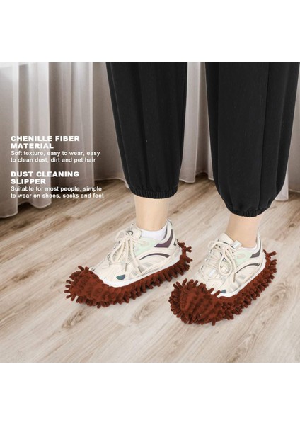 10 Adet Şönil Mopping Galoş, Lazy Galoş Kılıfı Temizleme Galoş (Kahve Rengi) (Yurt Dışından)