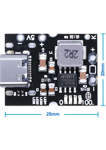 5V 2A USB Çıkış Powerbank Devresi Type C USB Giriş Lityum Lion 18650 Pil Şarj Koruma Mobil